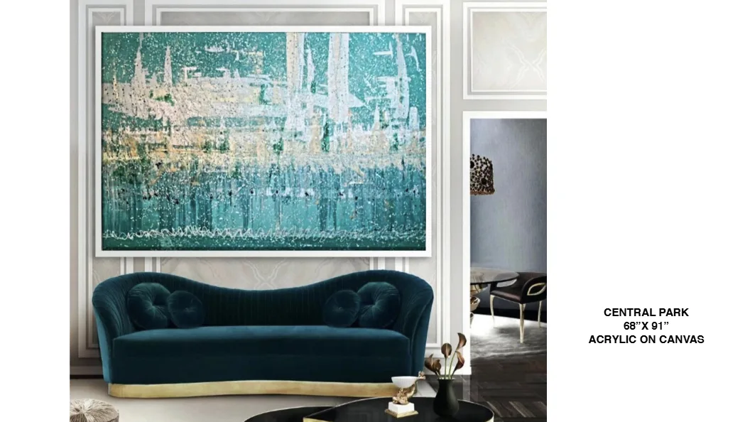 Central Park — 68x91 inch acrylic on canvas by Alessandra Meskita
