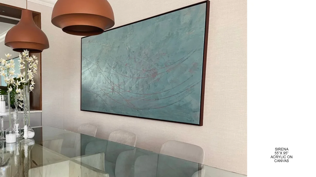 Sirena — 55x95 inch acrylic on canvas by Alessandra Meskita
